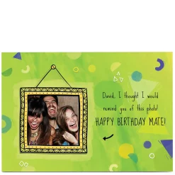Discount Photo Hannah Edmonds Birthday Card - Green Frame For Friend|Male Friend