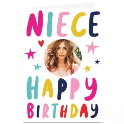 Kids Card Factory Photo Hello Munki Birthday Card - Niece