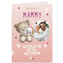 Card Factory Photo Hugs Bear Mother's Day Card - Lots Of Love, Mammy