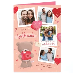 New Photo Hugs Bear Valentine's Day Card - For My Girlfriend Photo