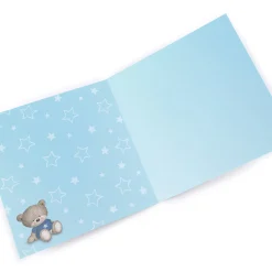 New Photo Hugs Birthday Card - Snowglobe Kids Premium Square|For Kids