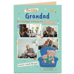 Online Photo Hugs Father's Day Card - Always Making Me Smile, Grandad Father's Day|Photo