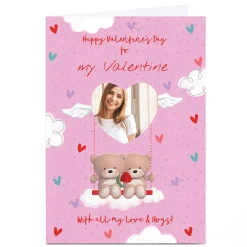 Card Factory Photo Hugs Valentine's Day Card - Cute Bears on Swing, My Valentine