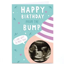 Card Factory Photo Jess Moorhouse Birthday Card - From The Bump