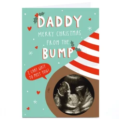 Card Factory Photo Jess Moorhouse Christmas Card - Daddy From The Bump