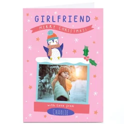 Online Photo Jess Moorhouse Christmas Card - Pink Penguin, Girlfriend Christmas|Photo