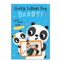 Card Factory Photo Jess Moorhouse Father's Day Card - Daddy Panda, From Your Daughter