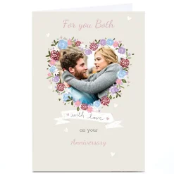 Card Factory Photo Kerry Spurling Anniversary Card - Flower Heart