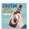 Photo Kerry Spurling Birthday Card - Beer Bottle, Cousin Premium Square|Photo