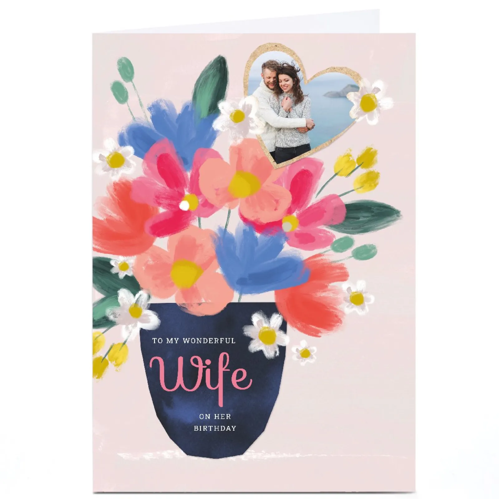Photo Kerry Spurling Birthday Card - Floral Vase, Wife For Wife|Photo