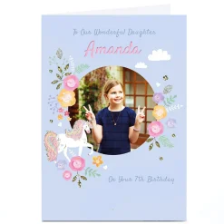 Photo Kerry Spurling Birthday Card - Unicorn, Daughter Kids For Granddaughter|For Daughter