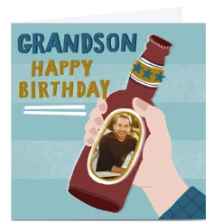 Discount Photo Kerry Spurling Birthday Card - Beer Bottle, Grandson For Grandson|Grandson