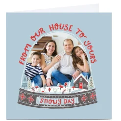 Clearance Photo Kerry Spurling Christmas Card - Family Snow Globe Christmas|Photo