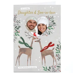 Online Photo Kerry Spurling Christmas Card - Heart with Reindeers Christmas|Photo