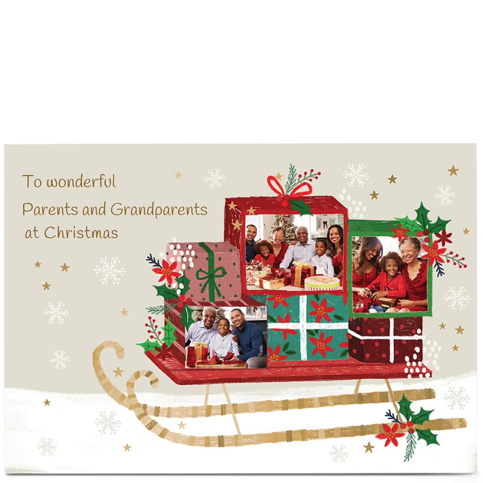 Photo Kerry Spurling Christmas Card - Presents on Sleigh Christmas|Photo