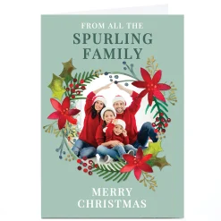Hot Photo Kerry Spurling Christmas Card - Christmas Wreath, From All The Family Christmas|Photo