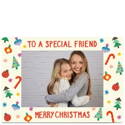 Card Factory Photo Kerry Spurling Christmas Card - Christmas Icons Border, Special Friend