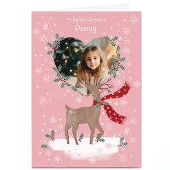 Outlet Photo Kerry Spurling Christmas Card - Pink Deer, Special Sister Christmas|Photo
