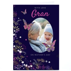 Card Factory Photo Kerry Spurling Mother's Day Card - Gran, Butterflies