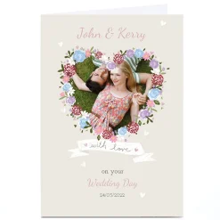 Card Factory Photo Kerry Spurling Wedding Card - Flower Heart