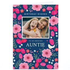 Card Factory Photo Klara Hawkins Birthday Card - Flowers & Birds