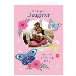 Kids Card Factory Photo Klara Hawkins Card - Floral Butterfly