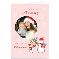 Card Factory Photo Klara Hawkins Christmas Card - Penguins