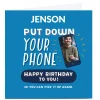 Sale Photo Larger than Life Birthday Card - Phone Down For Uncle|For Son