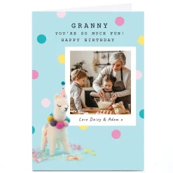 Outlet Photo Lemon & Sugar Birthday Card - Granny, Llama Photo|Birthday