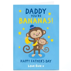 Card Factory Photo Lemon & Sugar Father's Day Card - You're Bananas, Daddy