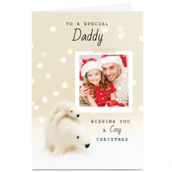 Clearance Photo Lemon and Sugar Christmas Card - Polar Bears, Special Daddy Christmas|Photo