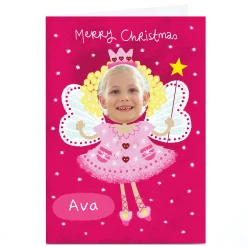 Best Photo Lindsay Loves To Draw Christmas Card - Pink Fairy Christmas|Photo