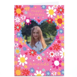 Outlet Photo Lindsay Loves To Draw Birthday Card - Floral Heart Kids For Kids|Photo