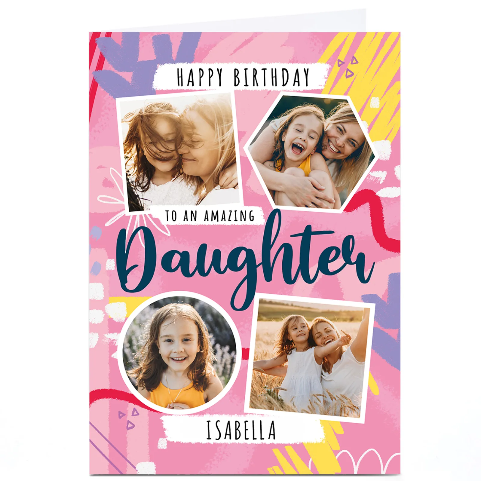Photo Little Mono Birthday Card - Amazing Daughter Kids For Daughter|Daughter