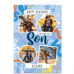 Hot Photo Little Mono Birthday Card - Amazing Son Kids For Son|Son