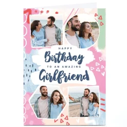 Photo Little Mono Birthday Card - Girlfriend For Girlfriend|Photo