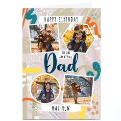 Card Factory Photo Little Mono Birthday Card - Amazing Dad