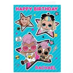 Clearance Photo L.O.L. Surprise! Birthday Card - You Rock! Kids For Sister|For Niece