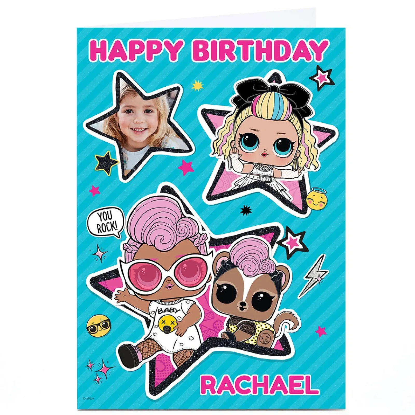 Clearance Photo L.O.L. Surprise! Birthday Card - You Rock! Kids For Sister|For Niece