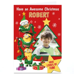 Card Factory Photo Minions Christmas Card - Have Loads Of Fun