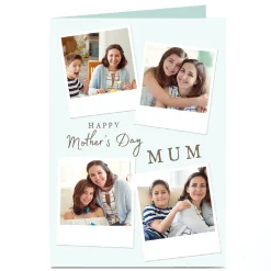 Card Factory Photo Mother's Day Card - 4 Polaroid Pictures, Mum