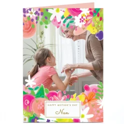 Card Factory Photo Mother's Day Card - Floral Edges