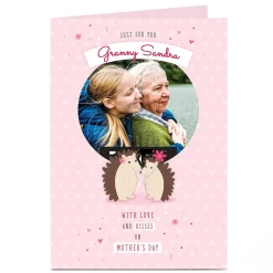 Card Factory Photo Mother's Day Card - Hedgehog Love and Kisses