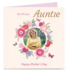 New Photo Mother's Day Card - Just For You, Auntie Photo
