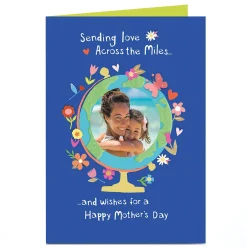 Card Factory Photo Mother's Day Card - Photo Globe, Sending Love Across the Miles