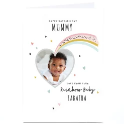 Card Factory Photo Mother's Day Card - Rainbow Baby