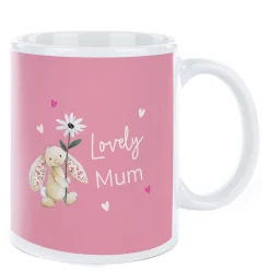 Hot Photo Mug - Lovely Rabbit with Flower Personalised Mugs|Photo Gifts