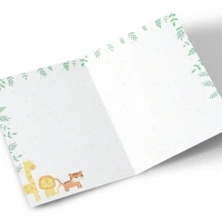 Card Factory Photo New Baby Card - Jungle Animals