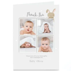 Online Photo New Baby Card - Thank You Bunny Thank You|New Baby
