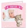 New Photo New Baby Hugs Card - To My New Sister New Baby|Photo